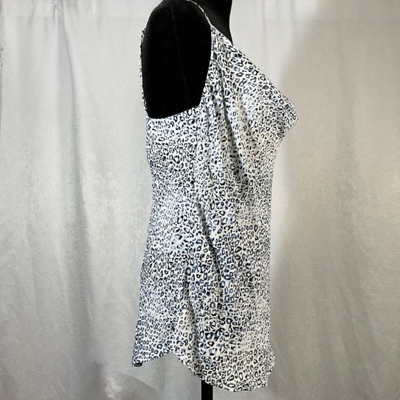 Lovestitch Blue Leopard Print Cowl Neck Cami Top NWT Adjustable Straps Y2K - Picture 4 of 11